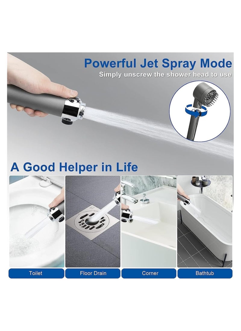 Lazada - High Pressure Shower Head WIth A Hard Water Softener, Chlorin Filtered Hand Held Showerhead Set, Massage Showerhead Combo 3 Spray Settings, 1.5M/59inches Anti-explosion Hose and Bracke - Image 1