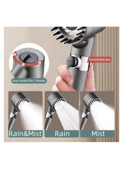 Lazada High Pressure Shower Head WIth A Hard Water Softener, Chlorin Filtered Hand Held Showerhead Set, Massage Showerhead Combo 3 Spray Settings, 1.5M/59inches Anti-explosion Hose and Bracke  - Image 5