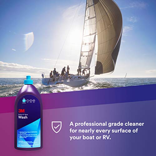 3M Perfect-It 3M Boat Wash, 09035, 1 Quart, Professional Strength Concentrated Formula, Gentle Clean, Safe for Gelcoat, Paint, Fiberglass, Metals, Boats and RVs , Yellow - Image 2