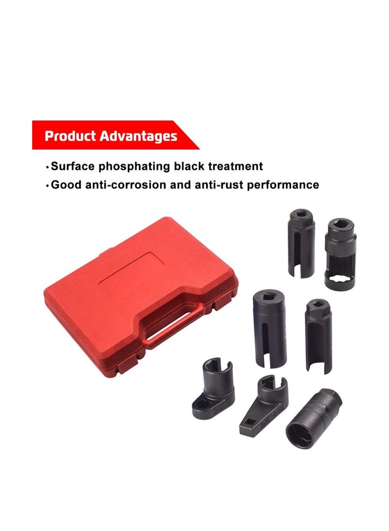 KASTWAVE 7 Pack Oxygen Sensor Socket O2 Sensor Socket Set 22mm 27mm 29mm fits All Vehicle O2 Removal and Installation Universal Puller and Removal Tool - Image 4