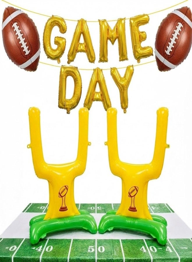 kozee Football Game Day Green Gold foil Balloons - Image 1