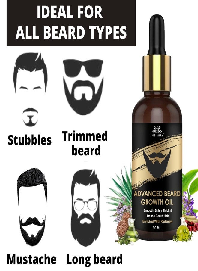 INTIMIFY Beard Growth Oil For Men, Mustache Hair Growth Oil For Patchy Beard 30 ml (Pack of 1) - Image 4