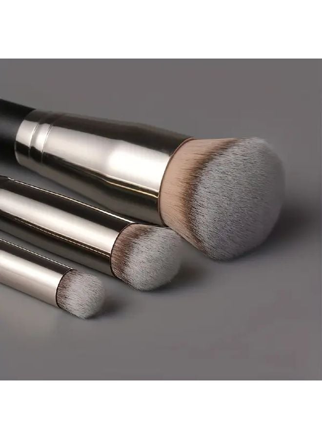 3Pcs Foundation And Concealer Brush Set 170 270 370 Nylon Hair Quick Blending - Image 4