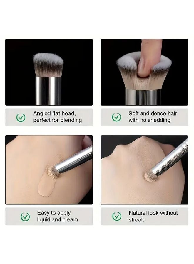 3Pcs Foundation And Concealer Brush Set 170 270 370 Nylon Hair Quick Blending - Image 5