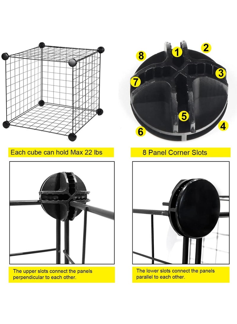 DIY Small Animal Pet Playpen with Door Rabbit Puppy Kitten Playpen | Indoor  Outdoor Portable Metal Wire Yard Fence 13pcs Pet Panels - Image 5