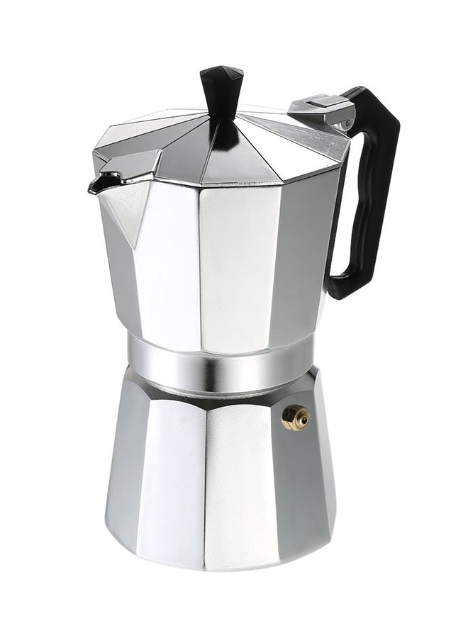 Loquat Espresso Maker 6-Cup Silver/Black - Image 1