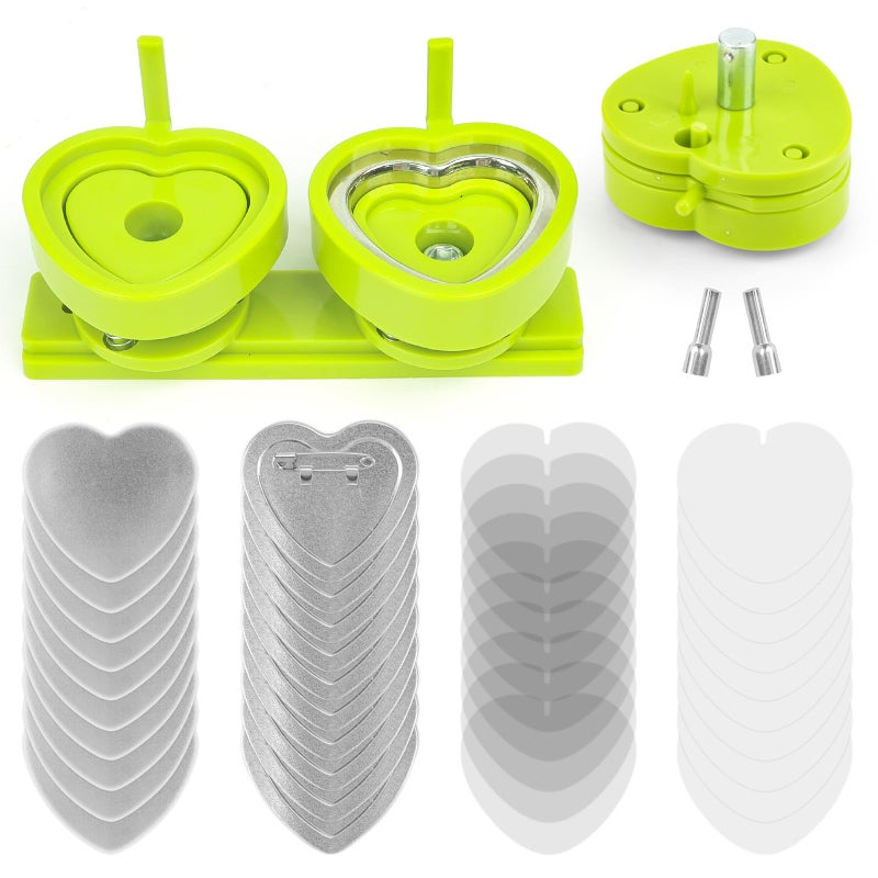 gocreate Heart Shaped Button Maker Interchangeable Die Mold 58 MM for Slide Rail Button Maker Machine Button Part Supplies Accessories for Pin Press Machine - Image 1