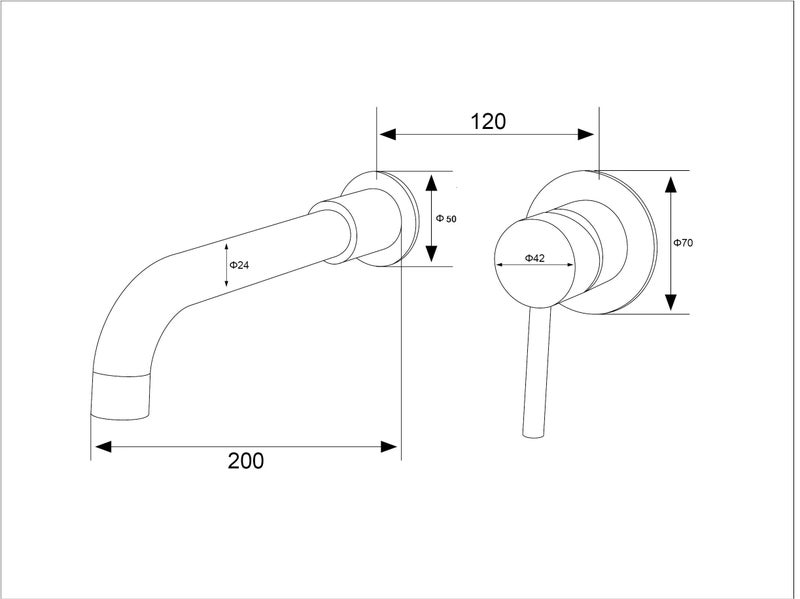 B Backline Brass Wall Mount Single Lever Basin Mixer Tap with Hot & Cold Water | tap for Basin | Bathroom Basin Faucet | Tap for Bathroom & Livingroom (Brushed Nickle) - Image 4