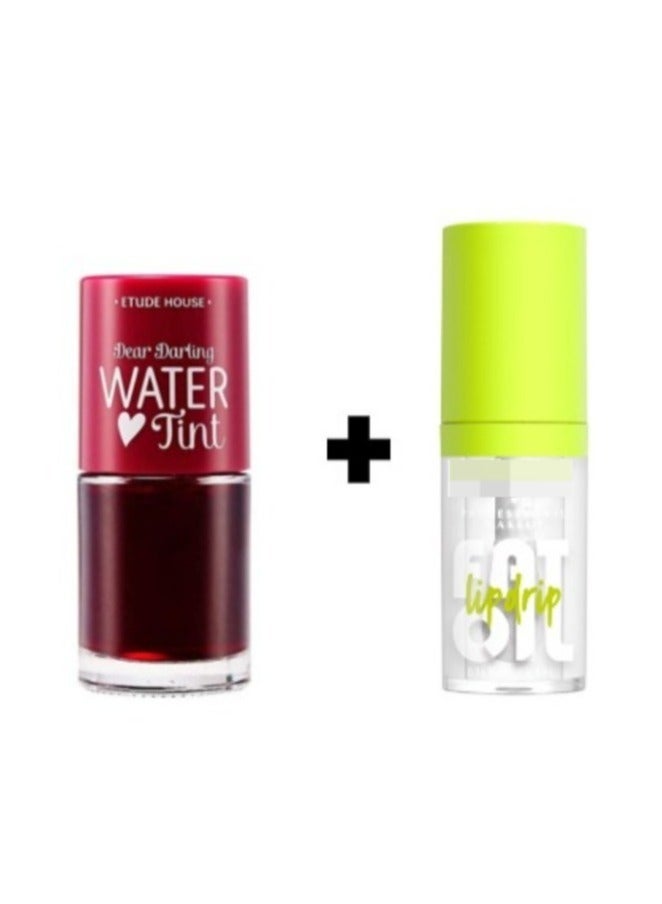 ETUDE Dear Darling Cherry A+ Water Based Lip Tint with Oil-Based Lipstick Professional