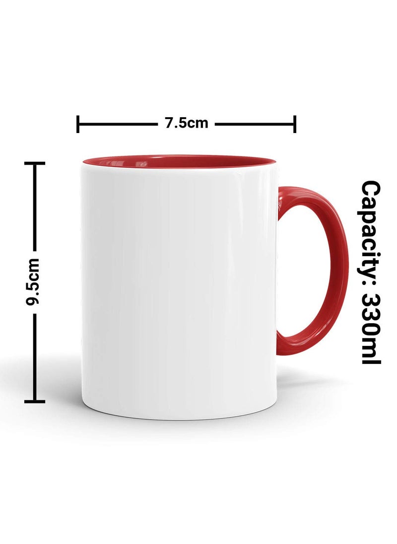 Gift Arcadia Gift Arcadia Ceramic Mr Mrs Right Coffee Mug 2 Pieces Red 330ml A057  - Image 4