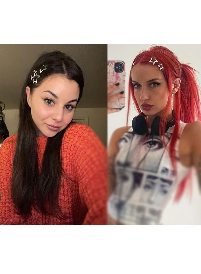 25-Piece Silver Star Hair Clips for Girls, kids, Non Slip Star Hair Accessories Women - Image 5