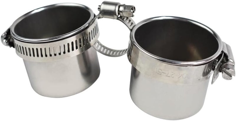 balacoo Bird Water Feeder Dishes Bird Bowl for Cage Coop Cups Parrot Food Hanging Pet Animal Stainless Steel Birdcage Bowls Feeding Perches Play Stand with Clamp 16x6. 5cm - Image 1