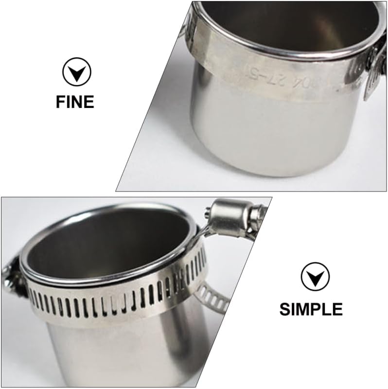 balacoo Bird Water Feeder Dishes Bird Bowl for Cage Coop Cups Parrot Food Hanging Pet Animal Stainless Steel Birdcage Bowls Feeding Perches Play Stand with Clamp 16x6. 5cm - Image 4