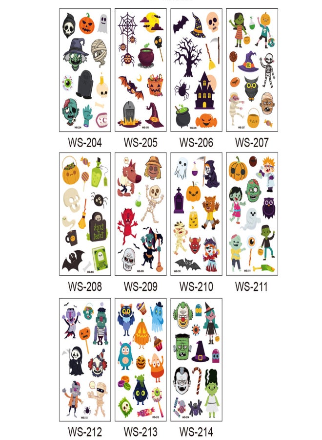1 Sheet Cartoon Halloween Tattoo Stickers for Kid Fake Tatoo Children Hallowmas Body Art Waterproof Temporary Tattoo Sticker 105*60mm - Image 3
