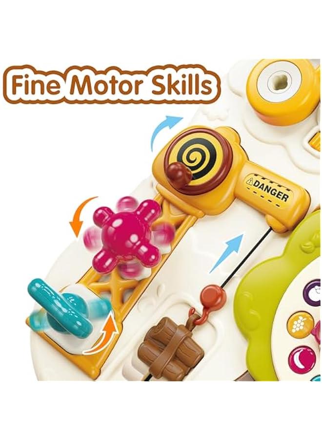 Toddler Busy Board Toys, Montessorri Baby Sensory Toy for 1 Year Old, Kids Fine Motor Skill Learning Activity Board W/Light Sound, Birthday Gift for 12 18 Month Infant 2 3 4 Yr Girl Boy - Image 3