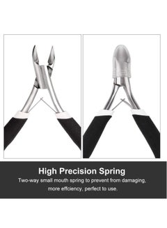Excefore 2 Pack Cuticle Trimmer, Dead Skin Remover Clipper, Non-Slip Professional Cuticle Nipper Stainless Steel Cutter, 1/2 Jaw (7 mm) Cuticle Cutter- Black  - Image 5