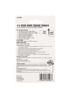 ACE Removable Pin Residential Square Corner Door Hinge Bright Brass 3 Inch 5019893  - Image 3