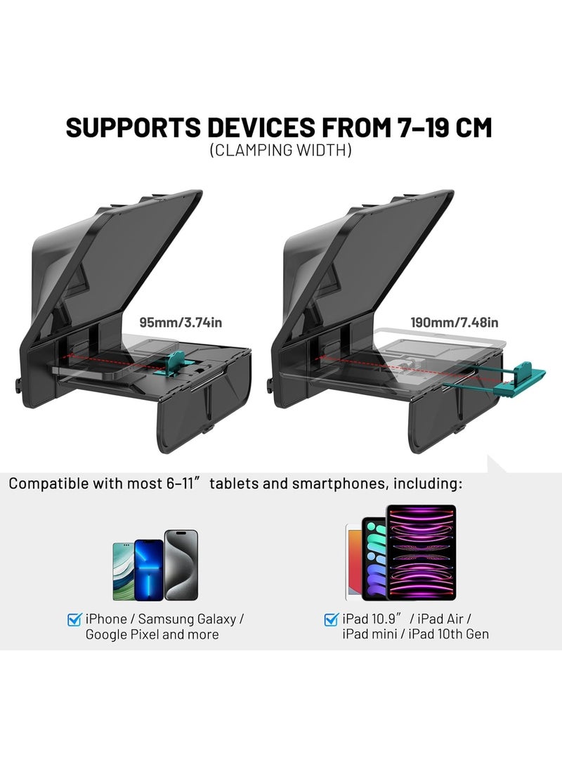 Desview T5 11-Inch Teleprompter For Phone Tablet And DSLR Cameras – Professional Video Recording Teleprompter With Beam Splitter Glass, Remote Control And Adjustable Mount - Image 5