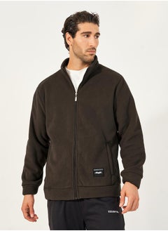 Fleece Utility Jacket with Full Zip Closure