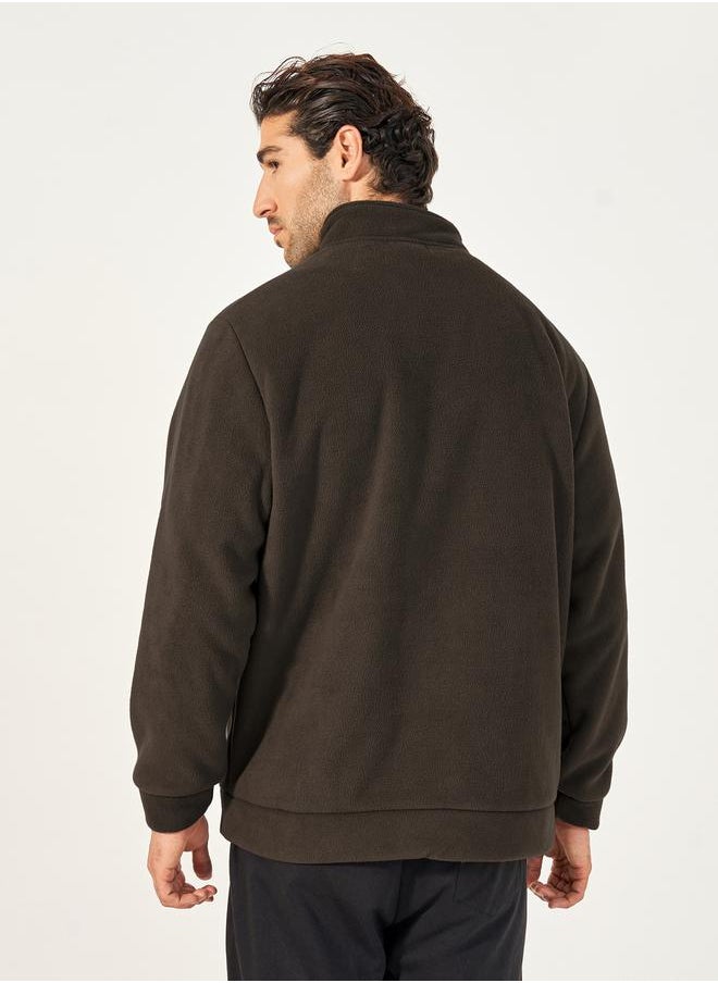Styli - Fleece Utility Jacket with Full Zip Closure - Image 1