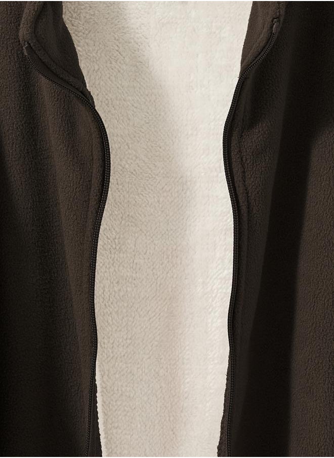 Styli - Fleece Utility Jacket with Full Zip Closure - Image 1
