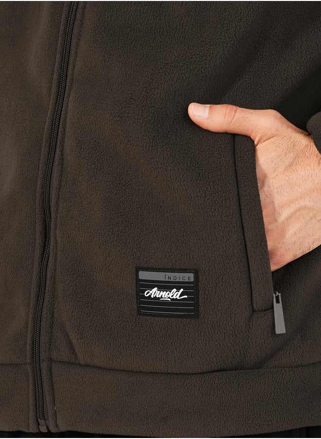 Styli - Fleece Utility Jacket with Full Zip Closure - Image 1