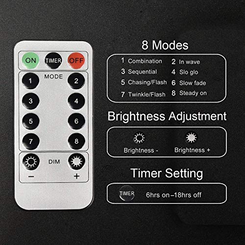 XERGY 10M 100 Led String Fairy Light Powered by Battery Box and Remote, 8 Mode Functions Copper Wire for Home Decoration Birthday Home Decoration Festival Rice (Warm White) - Battery not Included - Image 4