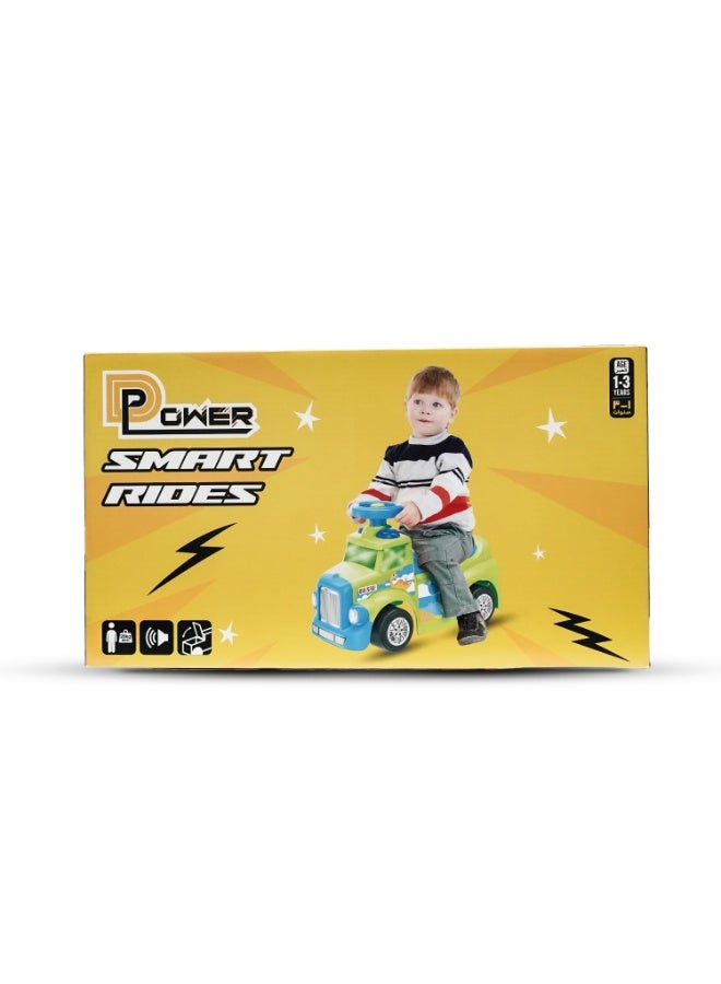 D-Power My First Foot to Floor Dino – Multicolour | Toddler Walker Foot to Floor Slider | Hidden Storage Space, Moveable Steering Wheel & Squeaky Horn | Pre-School & Nursery Walking Aid | Ages 1+ - Image 5