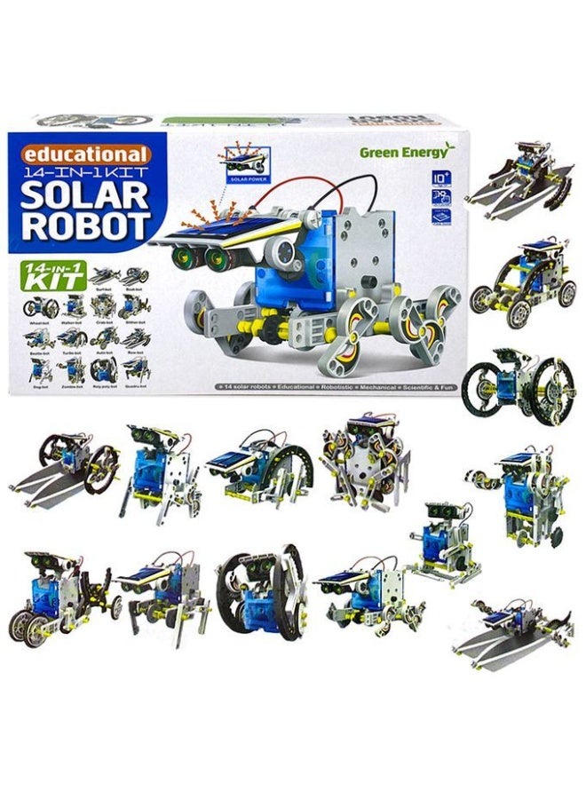 Clicko 14-in-1 Solar Robot Kit - STEM Educational Toy, No Batteries, 2 Skill Levels | Age 10+ - Image 2