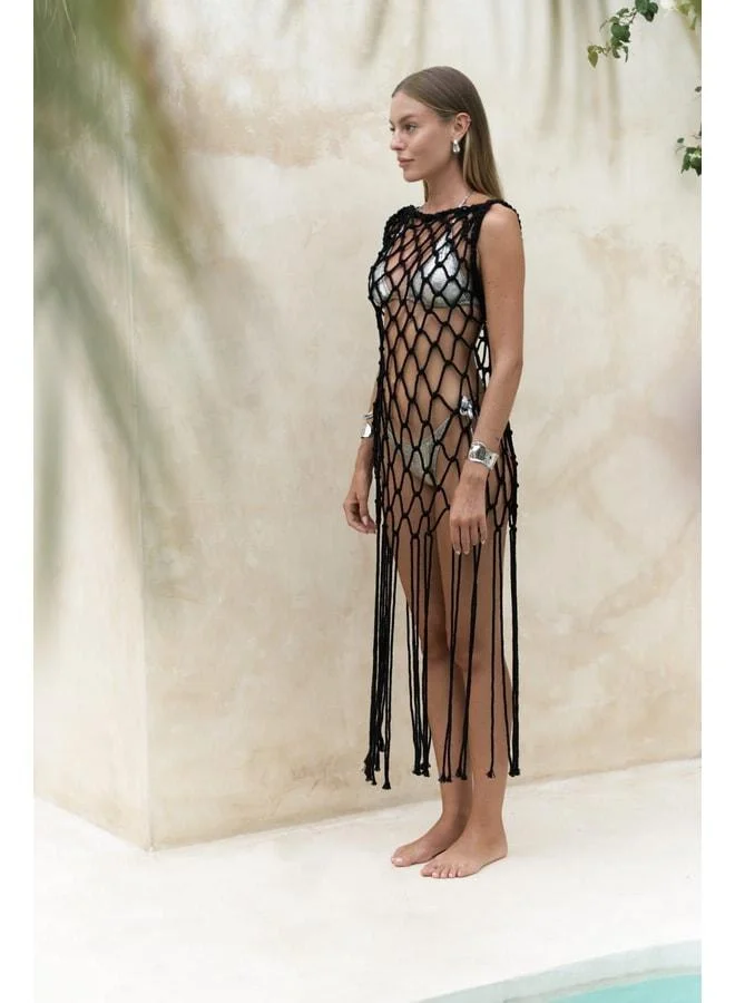Bohemai  Hamper Black Mesh Dress. for Women | Best Price UAE
