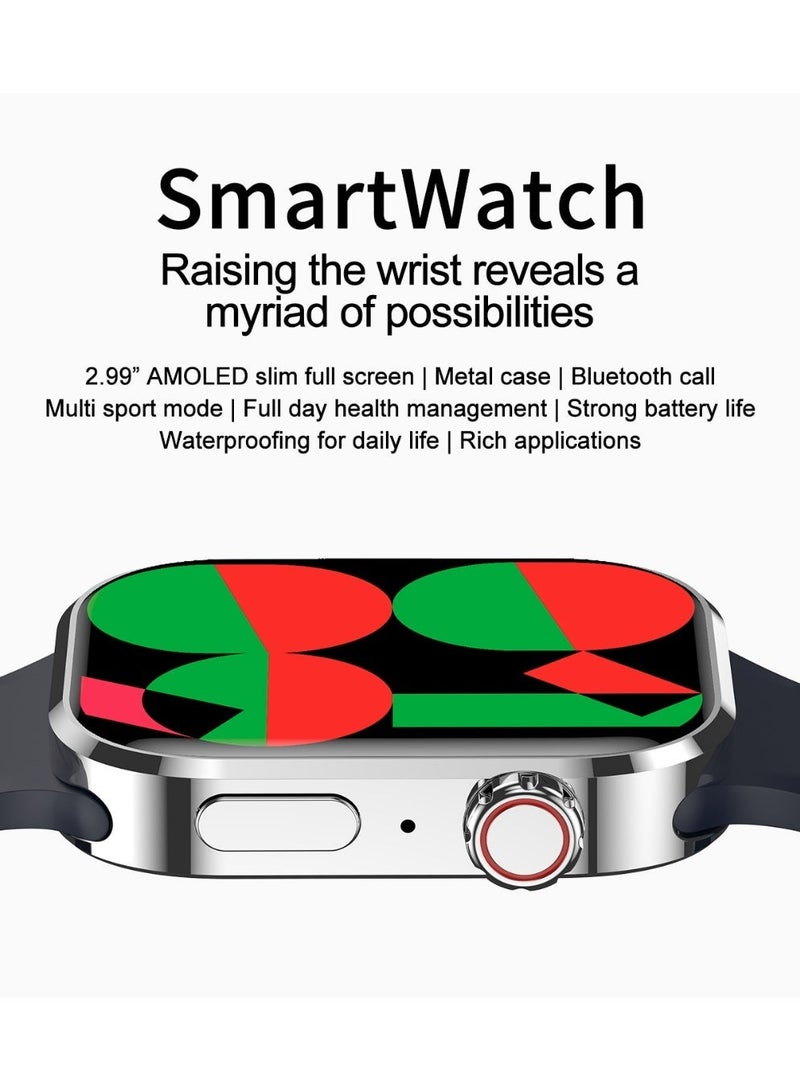 Panda 2.01" HD Full Touch Smart Watch with Dual-Mode Bluetooth Call, Intelligent Voice Assistant & 100+ Sports Modes - 240x296 High Resolution, Heart Rate & Message Reminder - Image 3