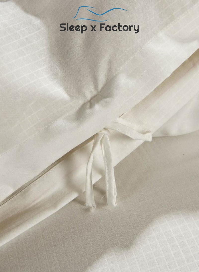 Sleep x Factory Rest Dose Hotel Comforter Set – 7 Pieces – Soft Touch – White – 260x240 cm - Image 3