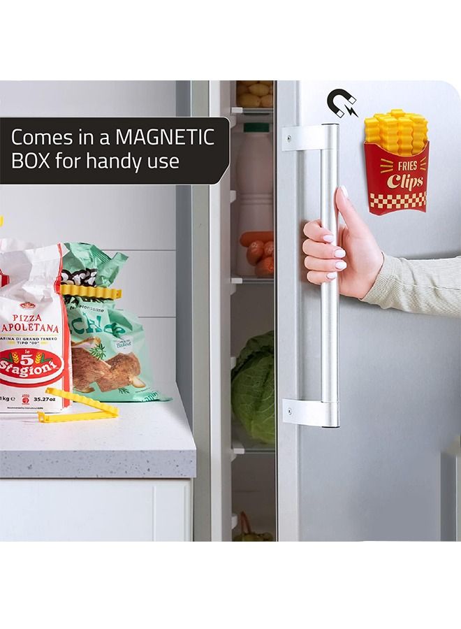 French Fries Shaped Food Sealing Clip Refrigerator Magnetic Food Sealing Clip Suitable for Kitchen Food Preservation and Moisture Proof - Image 3