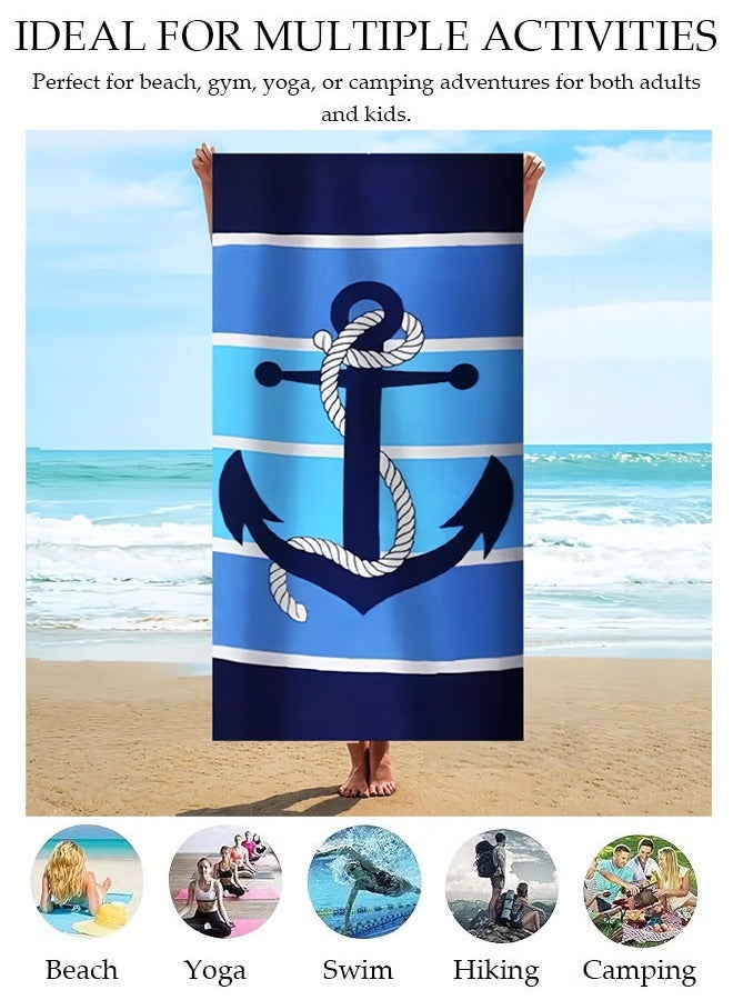 ZVEV Beach Towel, 140*70cm Microfiber Lightweight Thin Beach Towel for Adults Kids,Sand Free Quick Dry Super Absorbent Large Towels for Swimming, Pool, Camping, Yoga, Workout, Traveling - Image 3