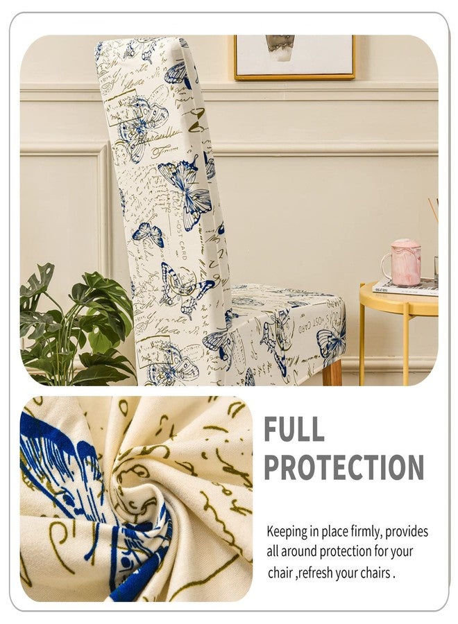 Deisy Dee XL/Oversized Removable Washable Soft Spandex Extra Large Dining Room Chair Covers for Kitchen (Butterfly, 2) - Image 5