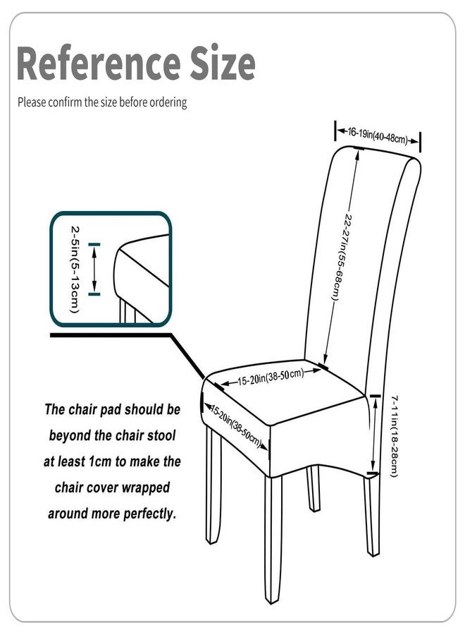 Deisy Dee XL/Oversized Removable Washable Soft Spandex Extra Large Dining Room Chair Covers for Kitchen (Butterfly, 2) - Image 4