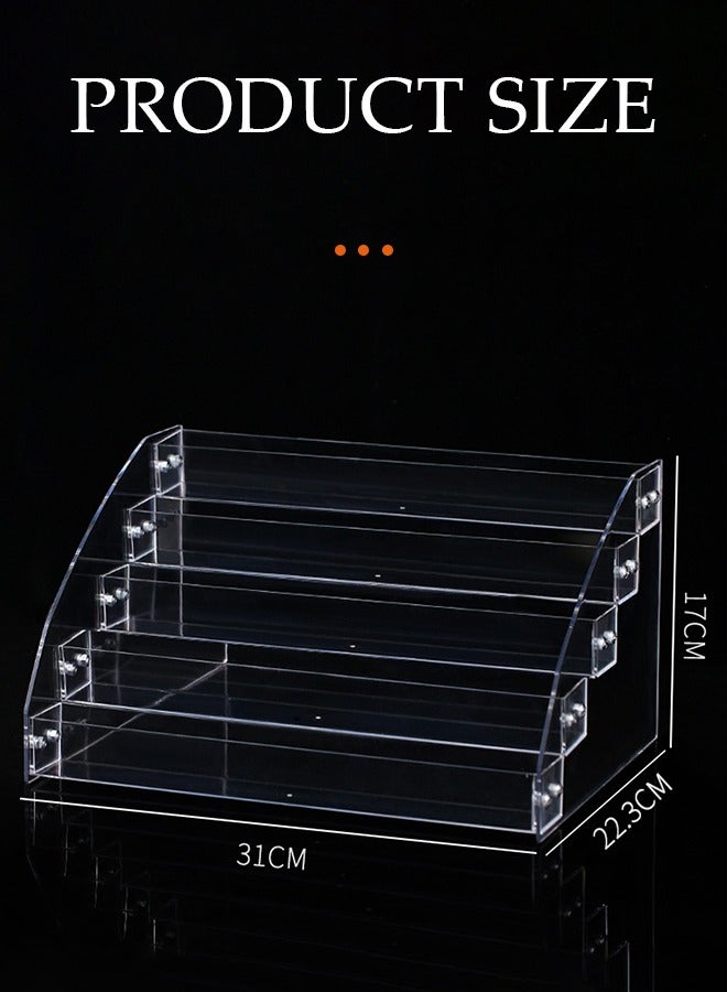 DUNISO Perfume Organizer Stand, 5 layer transparent acrylic display rack, cosmetics storage rack, multi functional desk storage device, used to store perfume, toiletries and skin care products - Image 2