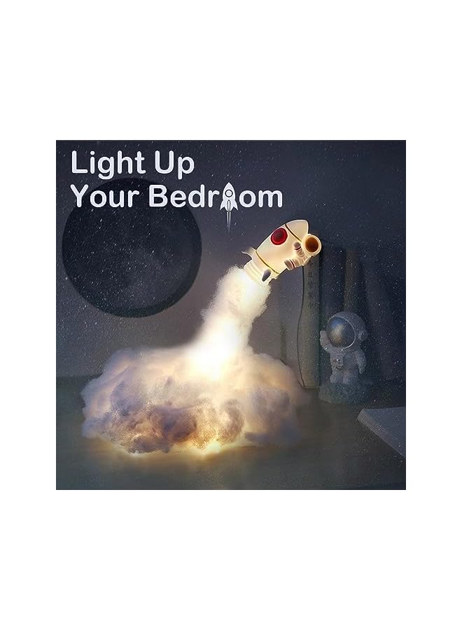 The Bros مصباح ليلي صاروخي DIY للأطفال، ديكور غرفة الأولاد، مصباح غرفة الأطفال، مصباح ليلي صاروخي، ديكور جمالي لغرفة الأطفال، مصباح غرفة الأطفال DIY، مصباح ليلي DIY للأولاد من 4-10 سنوات - Image 4
