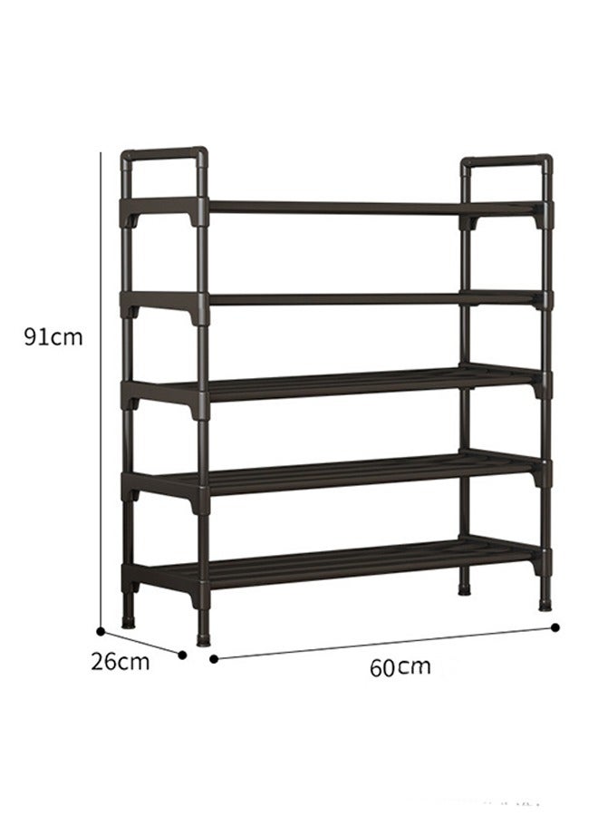 Haidue 5 Tier Shoe Rack Organizer,Adjustable Shoe Shelf Storage Organizer,Shoe Storage Cabinet for Entryway,Hallway,Bedroom ,Shoe Stand,Shoe Shelf,Show Rack,Black 91*60*26cm - Image 3