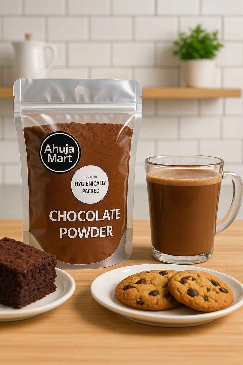 Ahuja Mart Premium Unsweetened Cocoa Powder 500G | Rich Coca Powder for Baking Cake, Hot Chocolate Drink, Milkshakes & Desserts | Cocoa Powder Without Sugar | Smooth & Flavourful Cocoa Blend | Hygienically Packed | Ideal for Cakes, Cookies & Beverages - Image 4