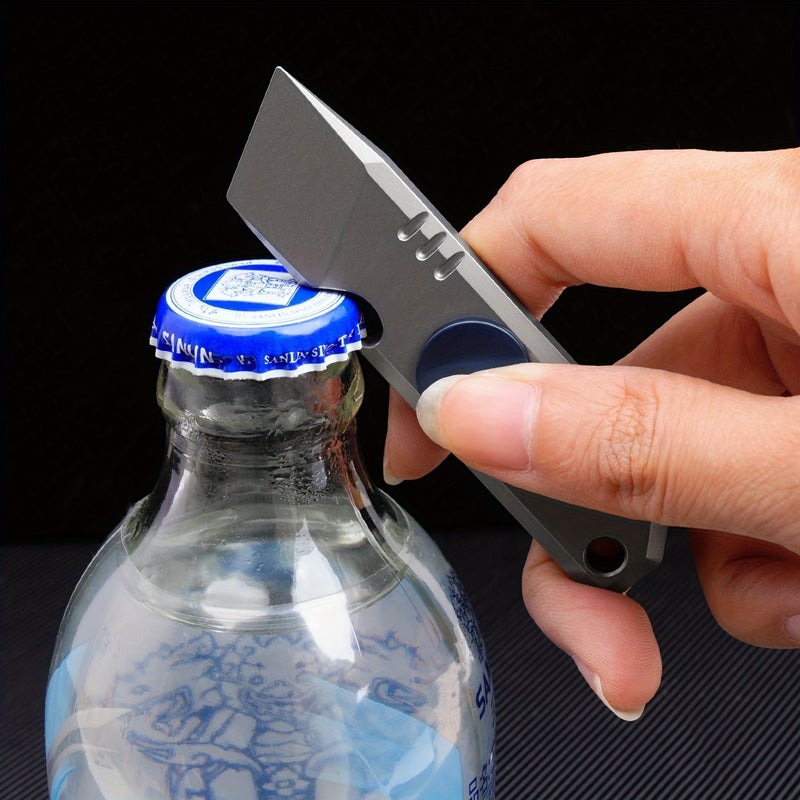 Titanium Multifunctional Pry Bar Bottle Opener Can Opener Fingertip Spinner EDC Tool - Image 2