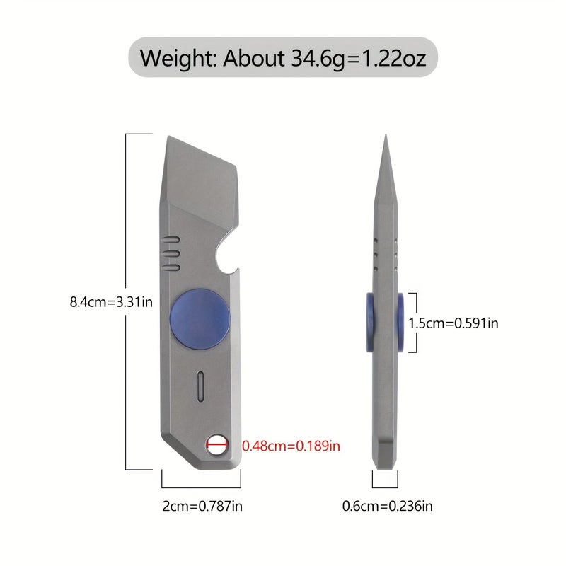 Titanium Multifunctional Pry Bar Bottle Opener Can Opener Fingertip Spinner EDC Tool - Image 1
