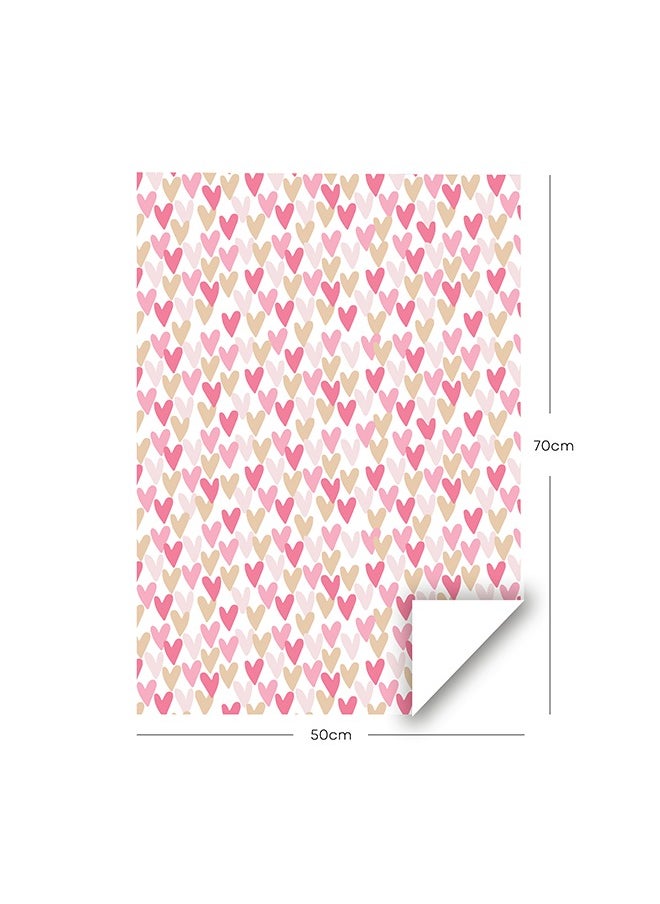 Share the Love - Hearts Wrapping Paper – Luxurious Premium Finish, 4 Sheets (50x70 cm) for Romantic Gift Wrapping - Image 1
