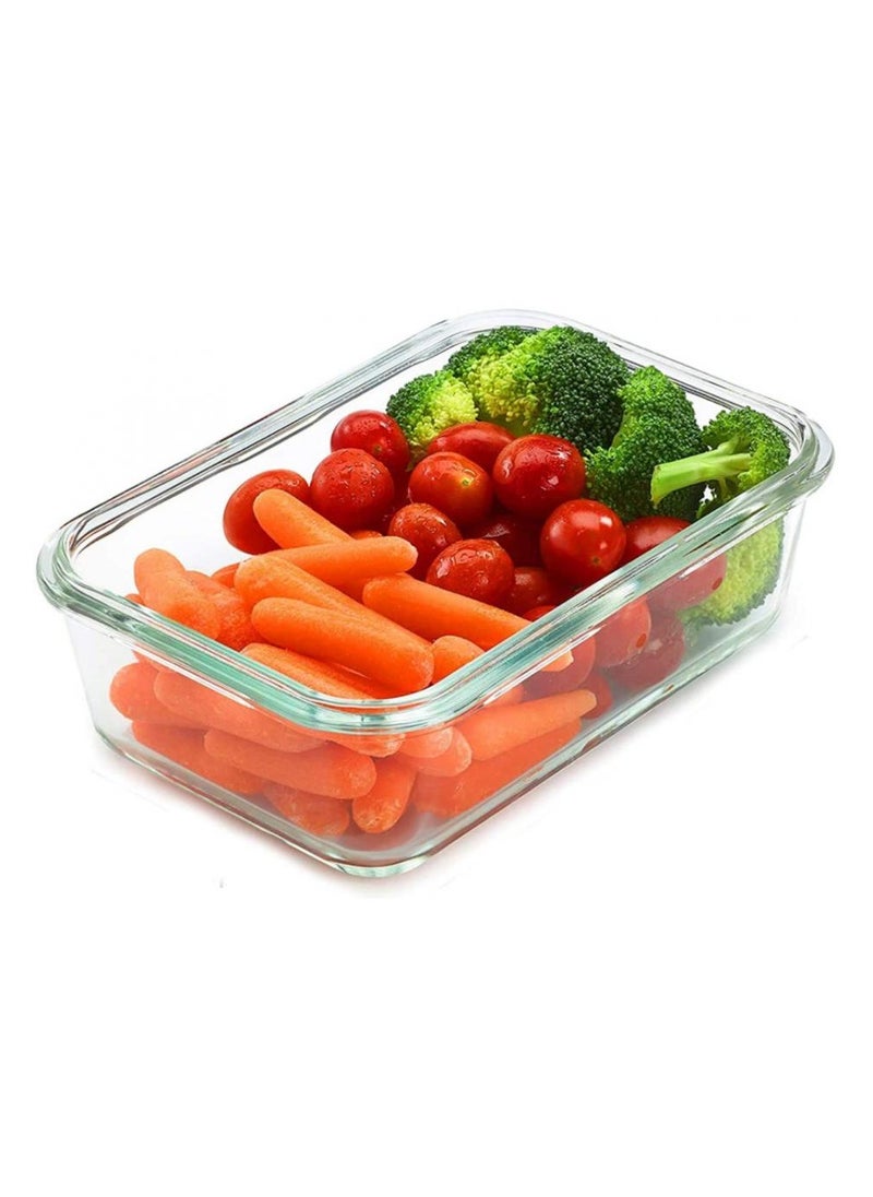 Alissa - Glass Lunch Box Meal Prep Containers Food Storage Box with Lid Leak-proof Lunch Container With Spoon And Fork - Image 1