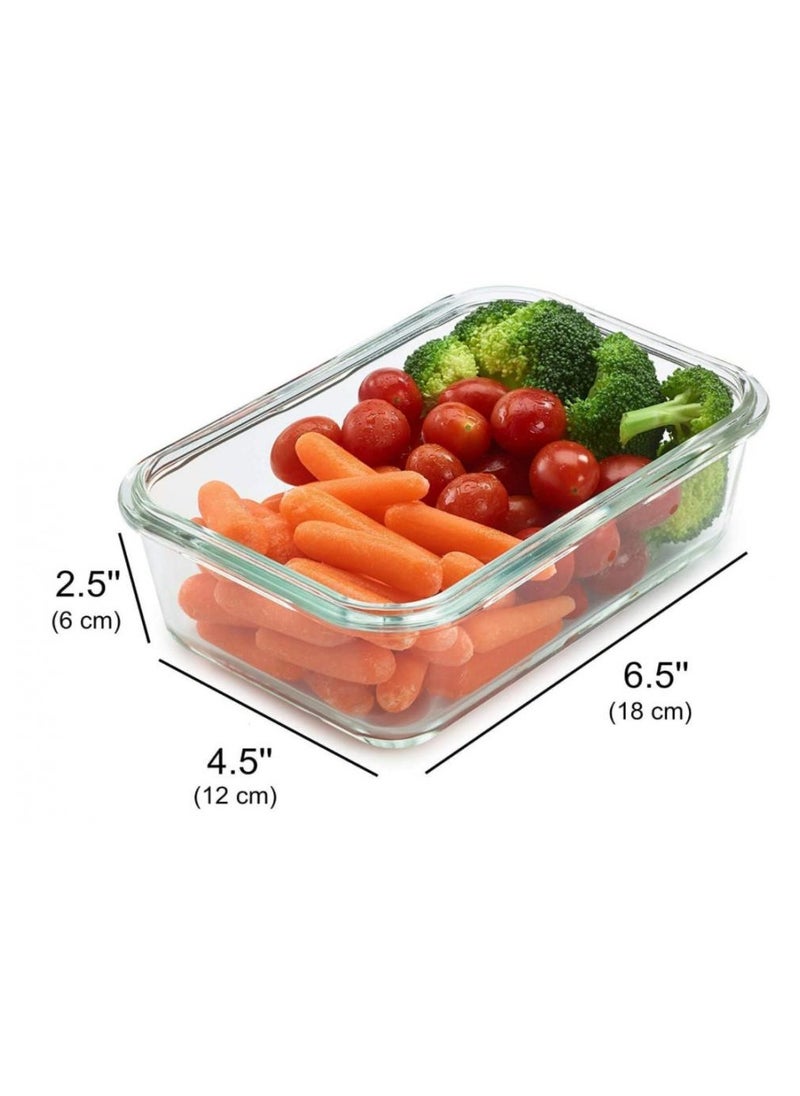 Alissa - Glass Lunch Box Meal Prep Containers Food Storage Box with Lid Leak-proof Lunch Container With Spoon And Fork - Image 1