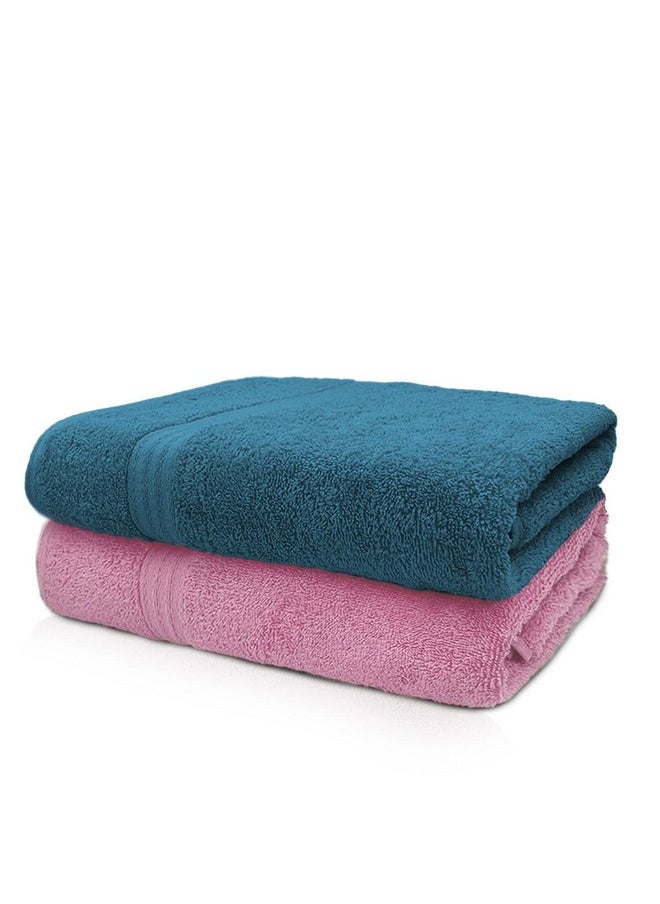 Sassoon Anatolia 100% Cotton 2 Piece Large Bath Towel 500 GSM (Pink-Teal - 60X120 cms) - Extra Soft, Quick Drying & Super Absorbent Bath Towel for Men/Women - pzsku/ZF65715F942FD0C592D7AZ/45/_/1737805768/8985ac47-e10a-43d7-a16c-8dd527f18e6d