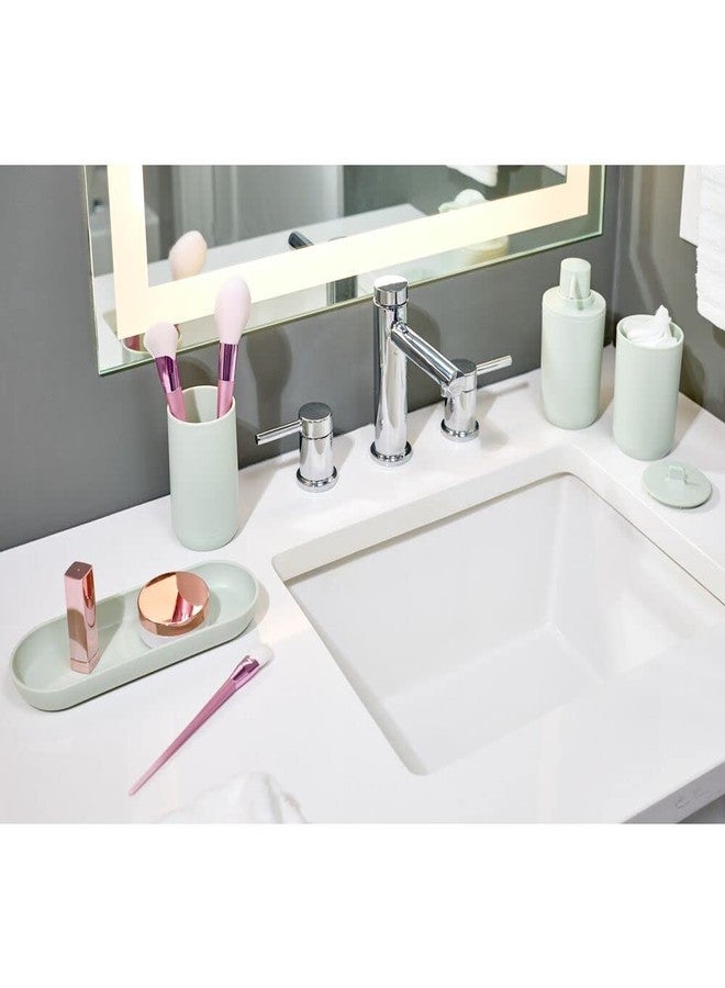 InterDesign iDesign 4-Piece Recycled Plastic Bathroom Accessory Set, The Cade Collection - 9.75" x 4.125" x 6.5", Green - Image 3