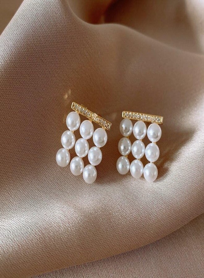 AMAAL Earrings For Women & Girls Stylish | Western Korean Earrings Bali | Butterfly| Stud Earrings Set for Women Moti Accessories Aesthetic | Fashion American Diamond AD CZ Gold Stud earinging 81 - Image 4