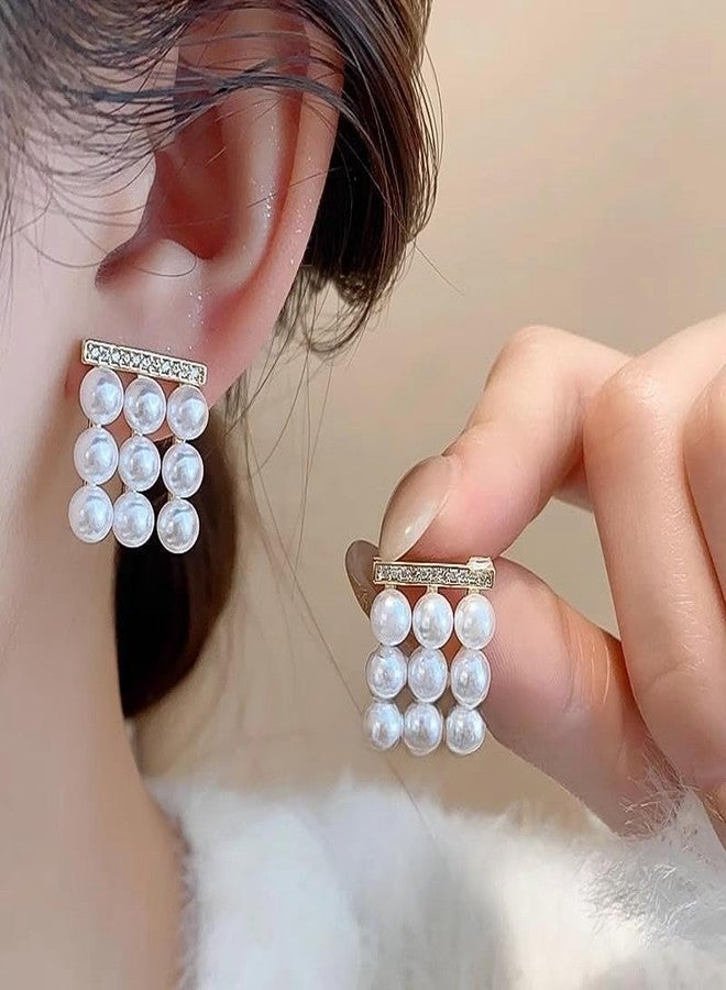 AMAAL Earrings For Women & Girls Stylish | Western Korean Earrings Bali | Butterfly| Stud Earrings Set for Women Moti Accessories Aesthetic | Fashion American Diamond AD CZ Gold Stud earinging 81 - Image 2
