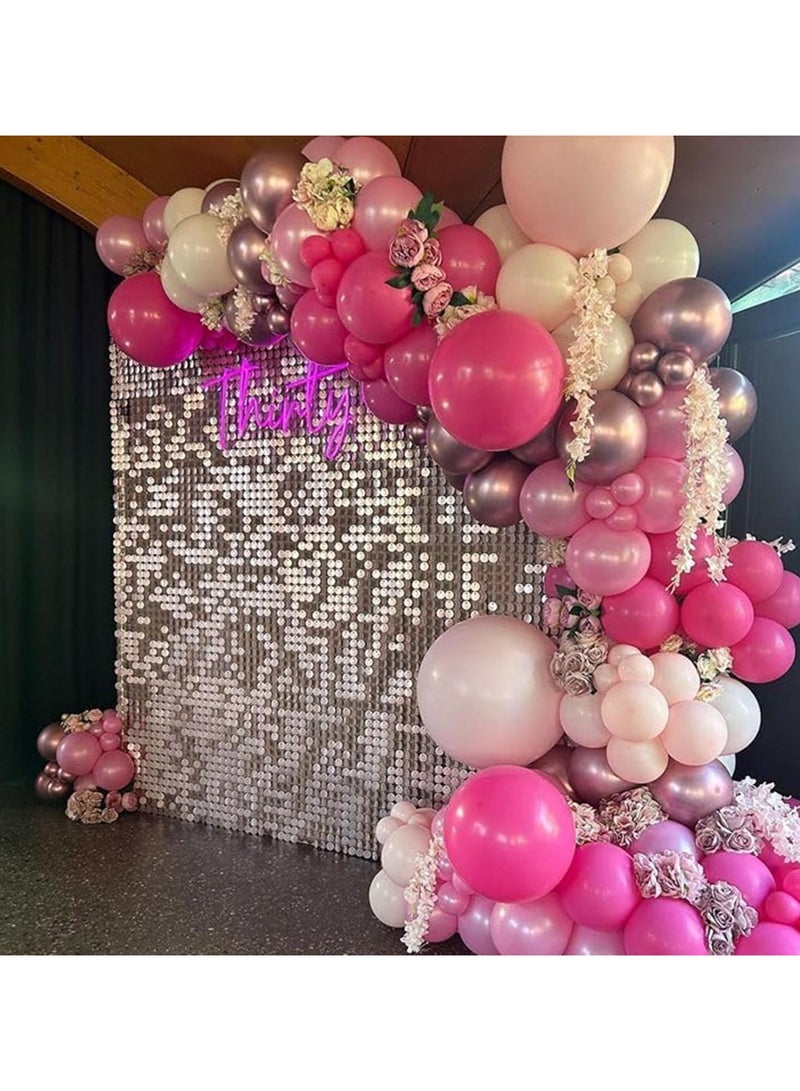 HOME ZONE Set 50pcs 12inch Metallic Light Pink Balloon Pastel Pink Latex Helium Balloons Confetti Chrome Pink Balloon Princess Birthday Party Decorations Bride Wedding DIY Supplies - Image 5